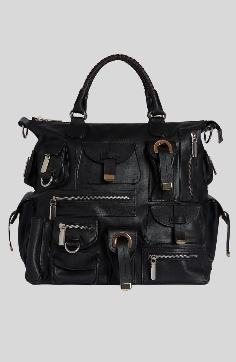 Cynthia Rowley Leather Cargo Pocket Bag, Main, color,
