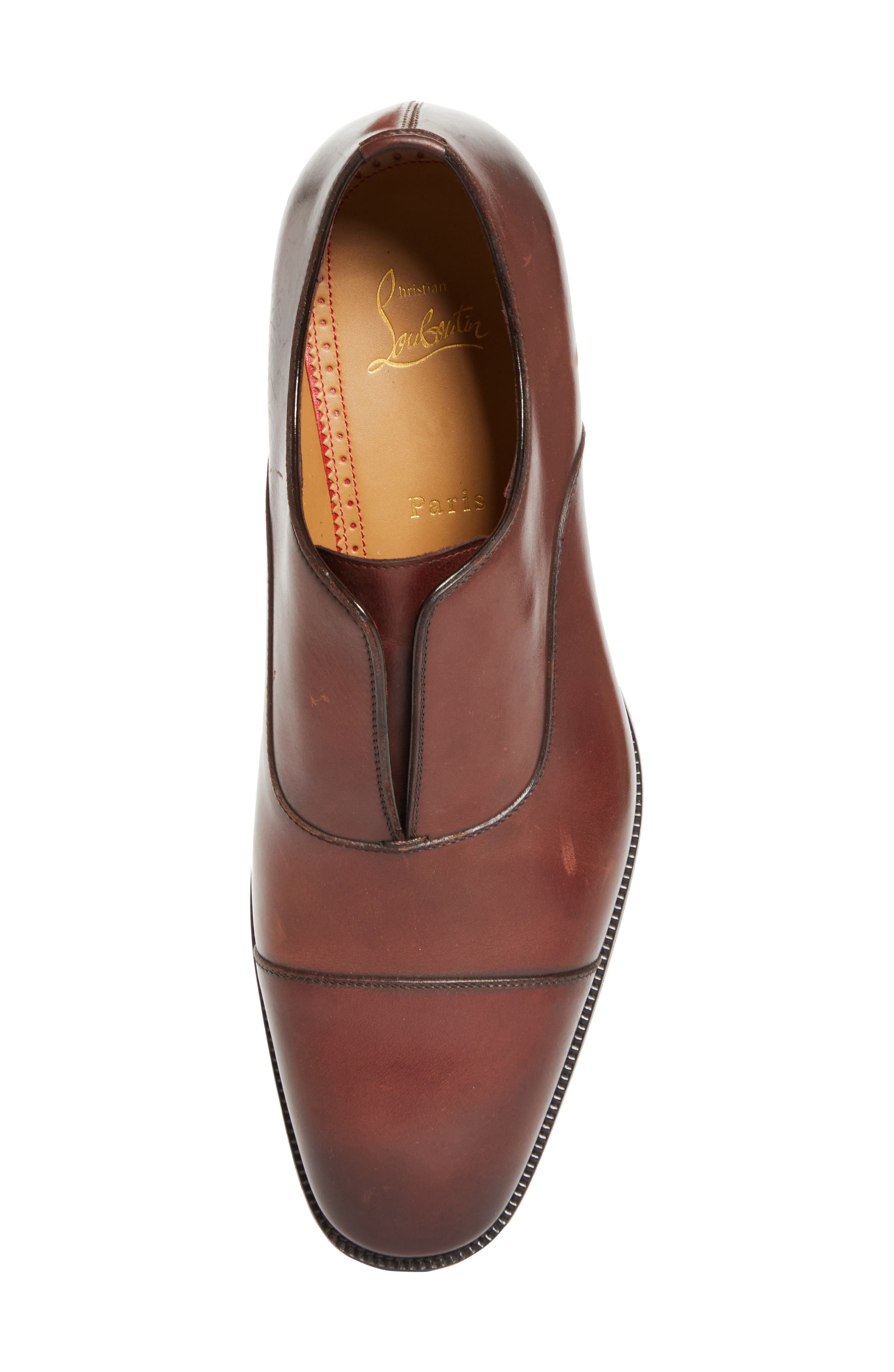 Christian Louboutin Alpha Male II Cap Toe Slip-On, Alternate, color, Cuoio