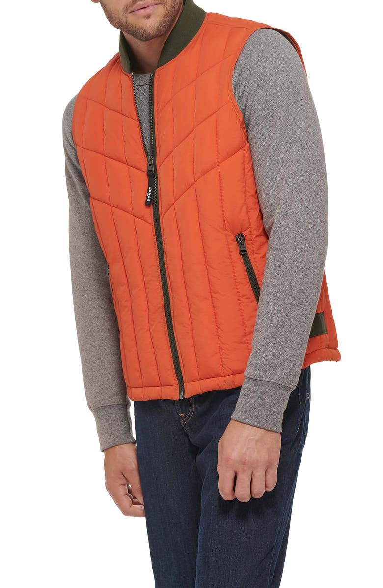 Levi's<sup>®</sup> Water Resistant Quilted Vest, Alternate, color, Orange