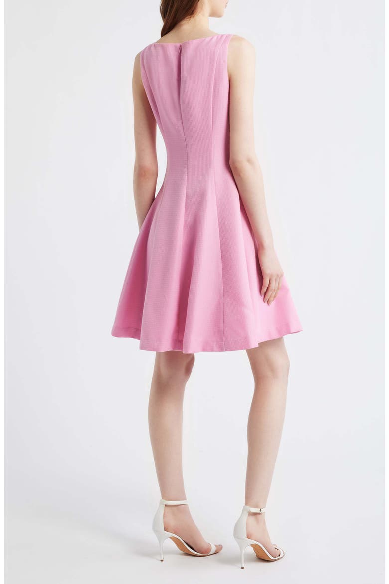 Bouclé Fit & Glare Dress, Alternate, color, FLAMINGO