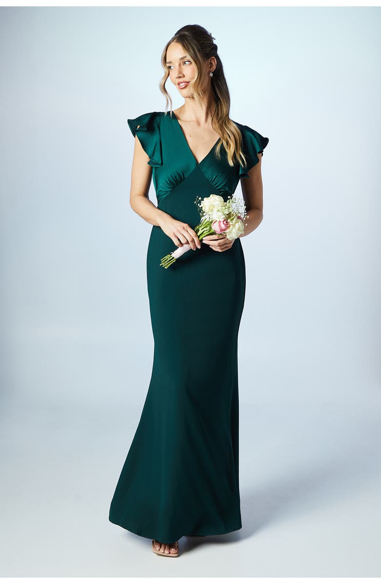 Coast Angel Short Sleeve Maxi Dress, Main, color, Emerald
