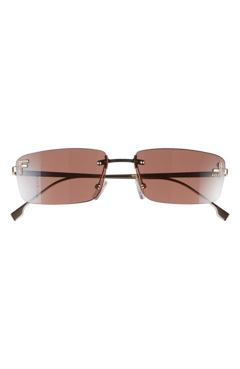 First Rimless Rectangular Sunglasses