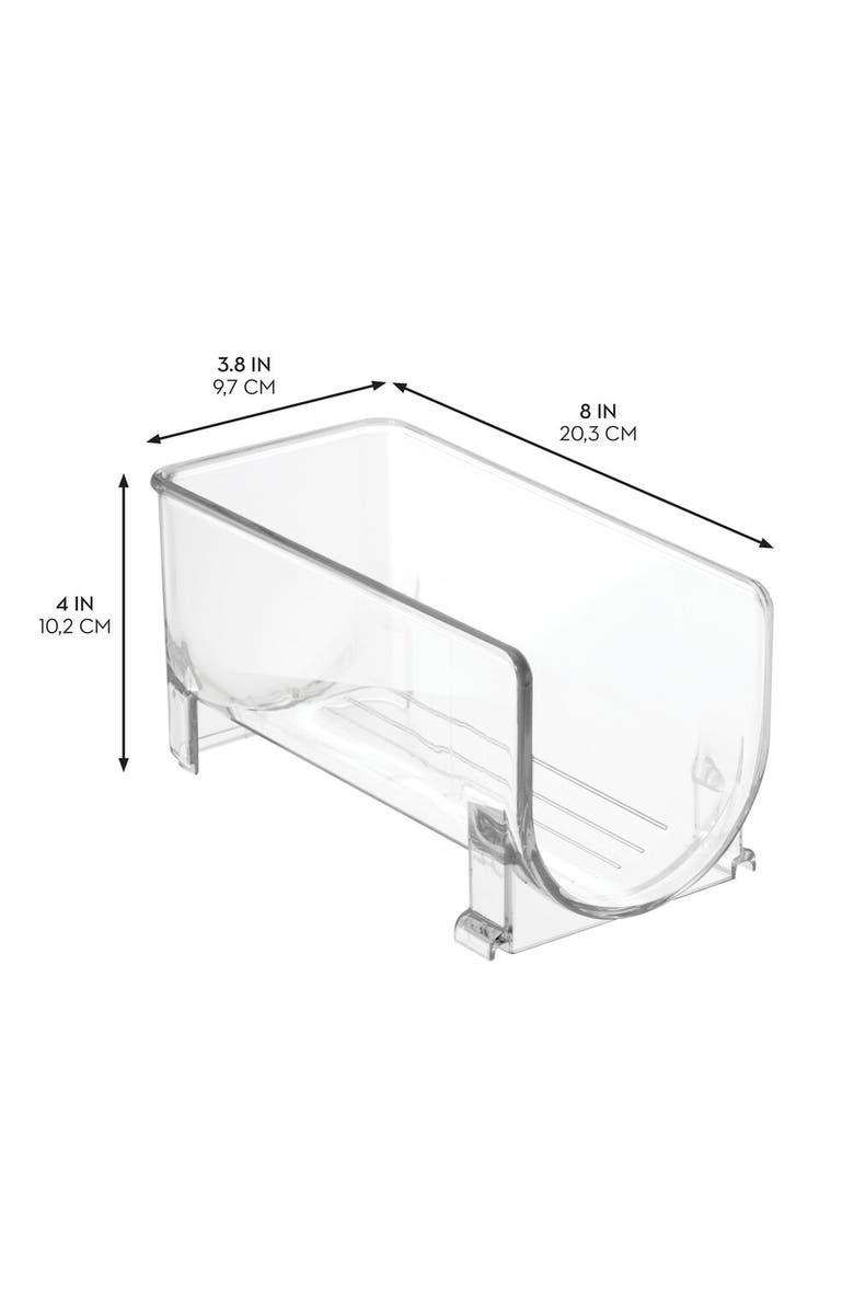 mDesign Stackable Holder for Water or Spirit Bottles, Set of 4, Clear, Made in USA, Alternate, color, Clear