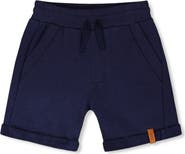 Deux par Deux Elastic Waistband Slant Pockets French Terry Shorts