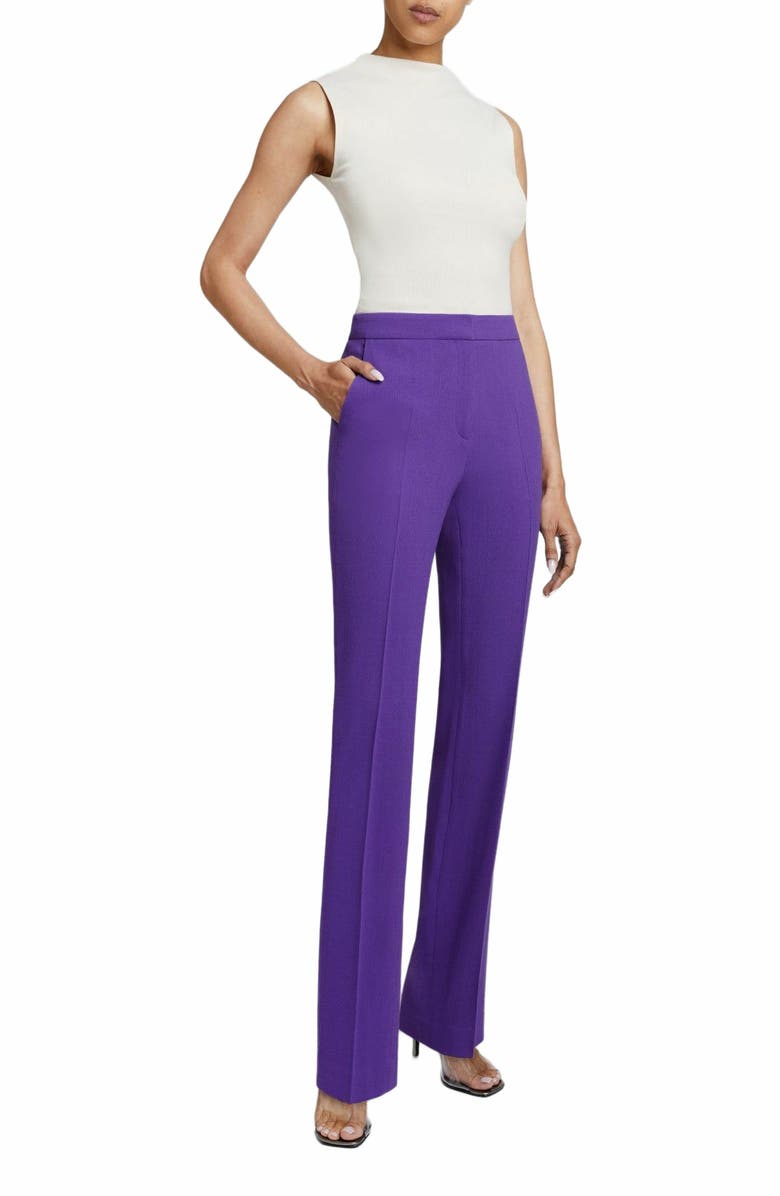 Santorelli AMARA Straight Leg Pant in Luxury Wool Crepe, Main, color, 