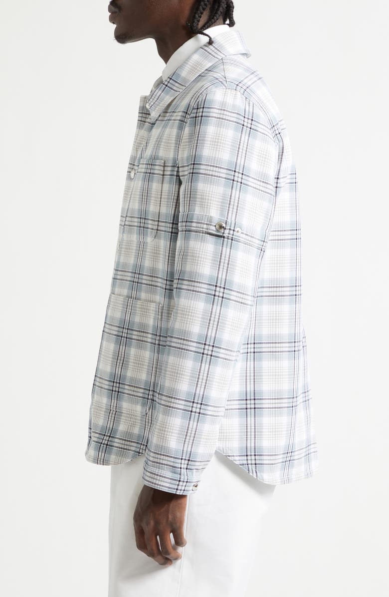 Thom Browne Plaid Armband Cotton Blend Utility Jacket, Alternate, color, Seasonal Multi
