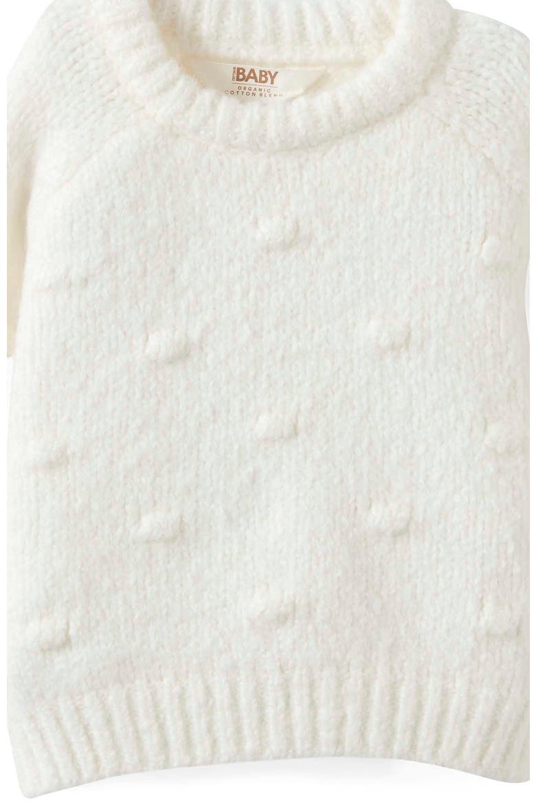 Baby Organic Blend Knit Sweater, Alternate, color, Milk