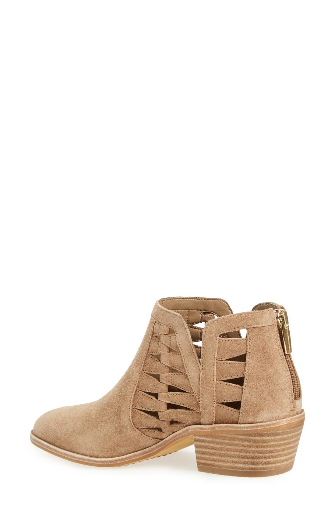 'Peera' Cutout Bootie (Nordstrom Exclusive), Alternate, color, KHAKI SUEDE