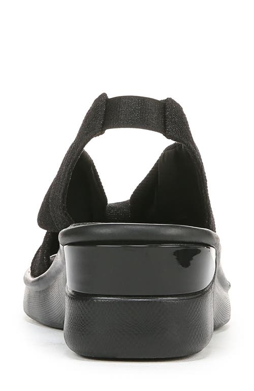 Bzees Serenade Slingback Wedge Sandal In Black Stretch Fabric