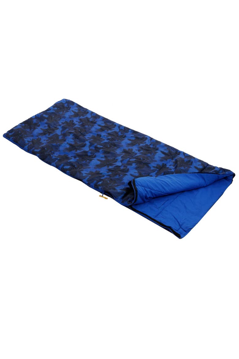 Great Outdoors Kids Maui 2 Season Sleeping Bag, Main, color, Oxford Blue and Palm Tree