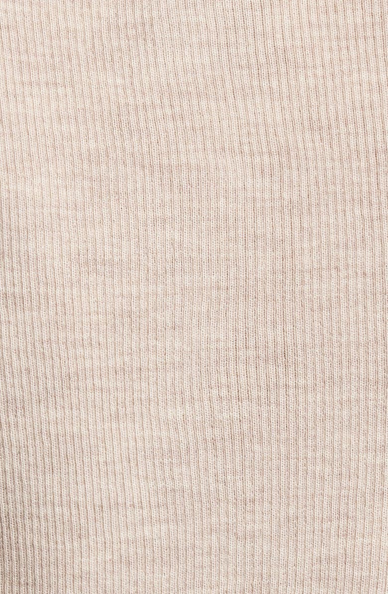 Max Mara Albero Virgin Wool Blend Rib Polo Sweater, Alternate, color, Powder