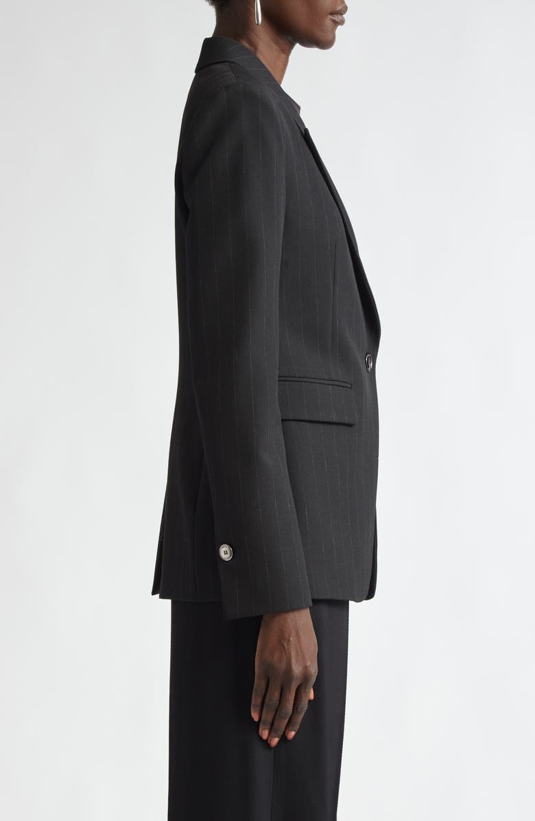 ST. JOHN Pinstripe One-Button Blazer, Alternate, color,