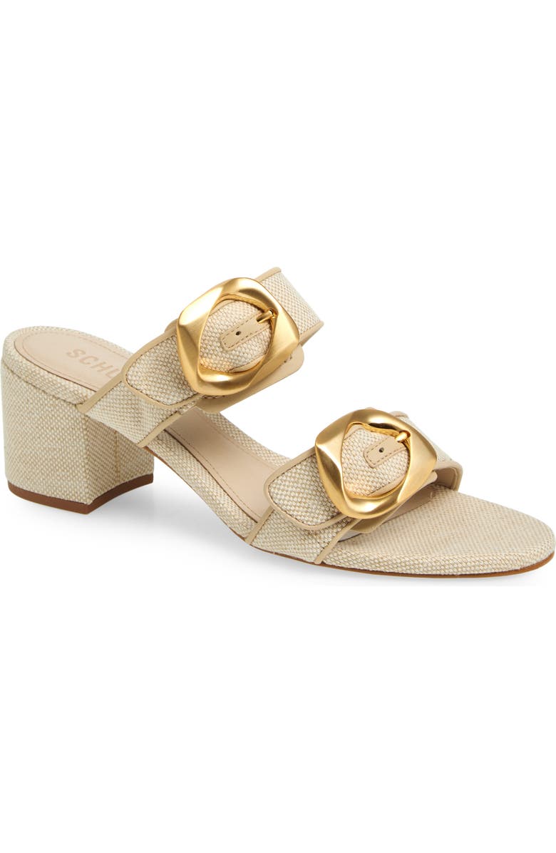 Schutz Olga Buckle Block Heel Sandal, Main, color, Oyster