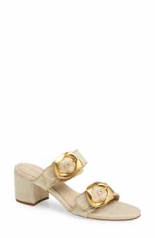 Schutz Olga Buckle Block Heel Sandal