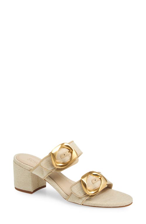 Shop Schutz Olga Buckle Block Heel Sandal In Oyster