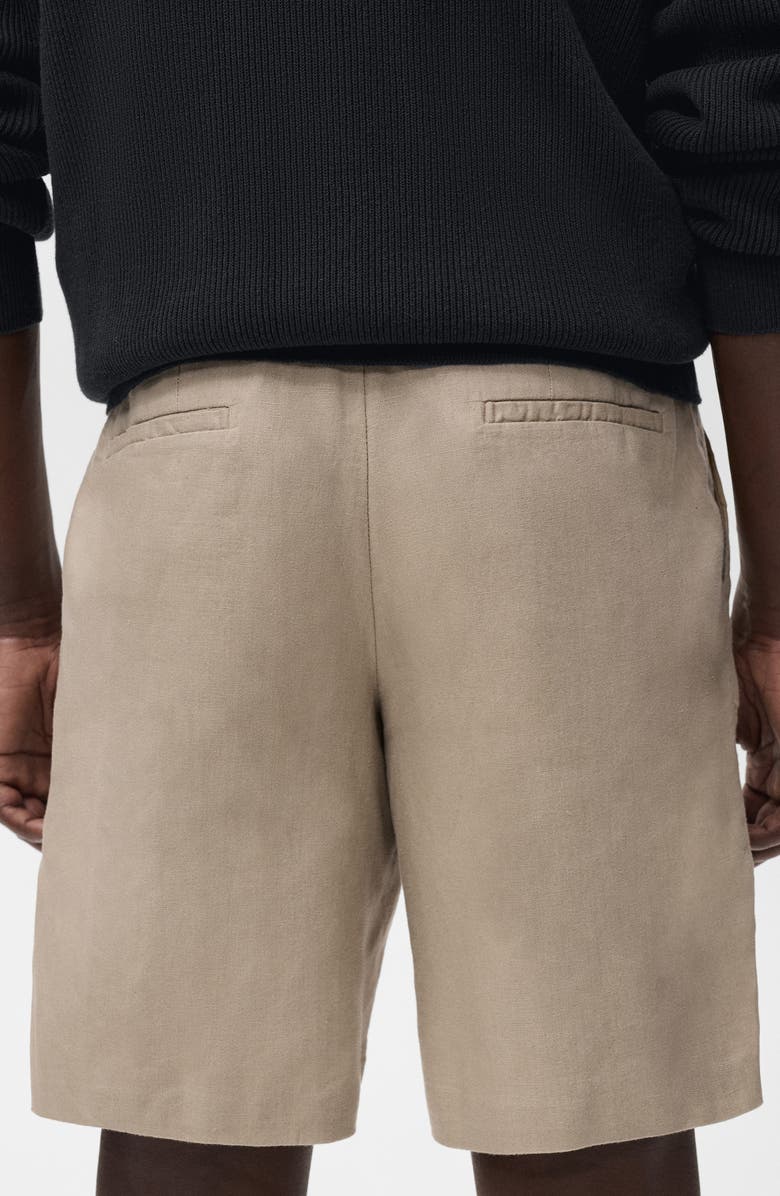 MANGO Linen
Cotton Bermuda Shorts, Alternate, color, Beige