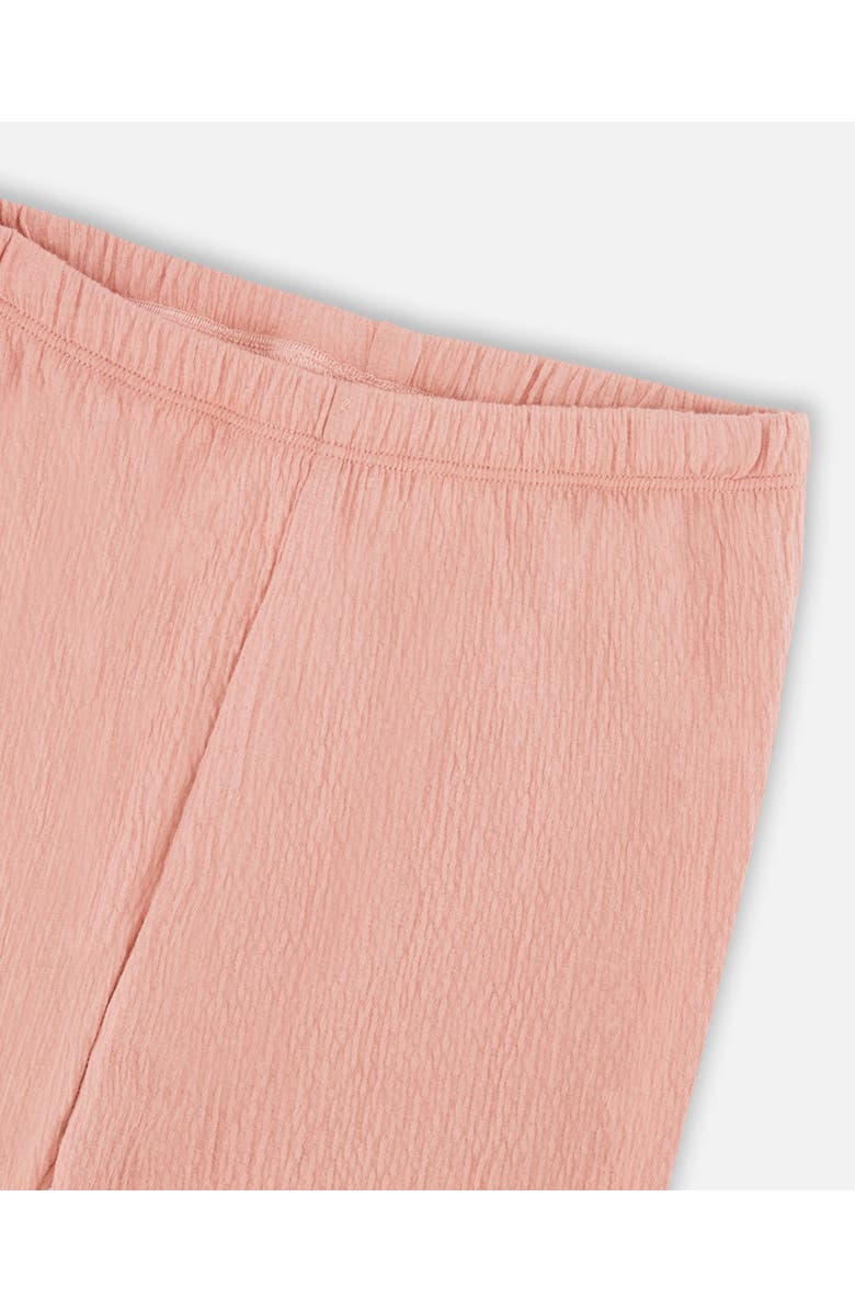 Deux par Deux Girl's Crinkle Jersey Capri Legging Dark Old Pink, Alternate, color,