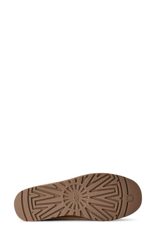 Ugg(r) Zora Genuine Shearling Trim Ballet Flat In Brown