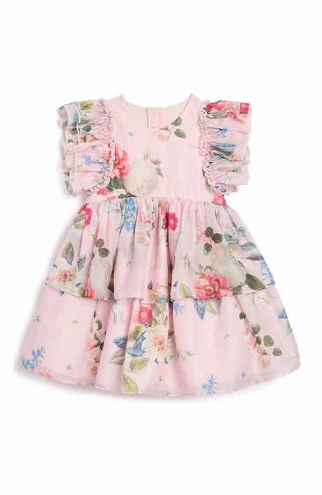 Pippa & Julie Kids' Floral Ruffle Fit & Flare Party Dress