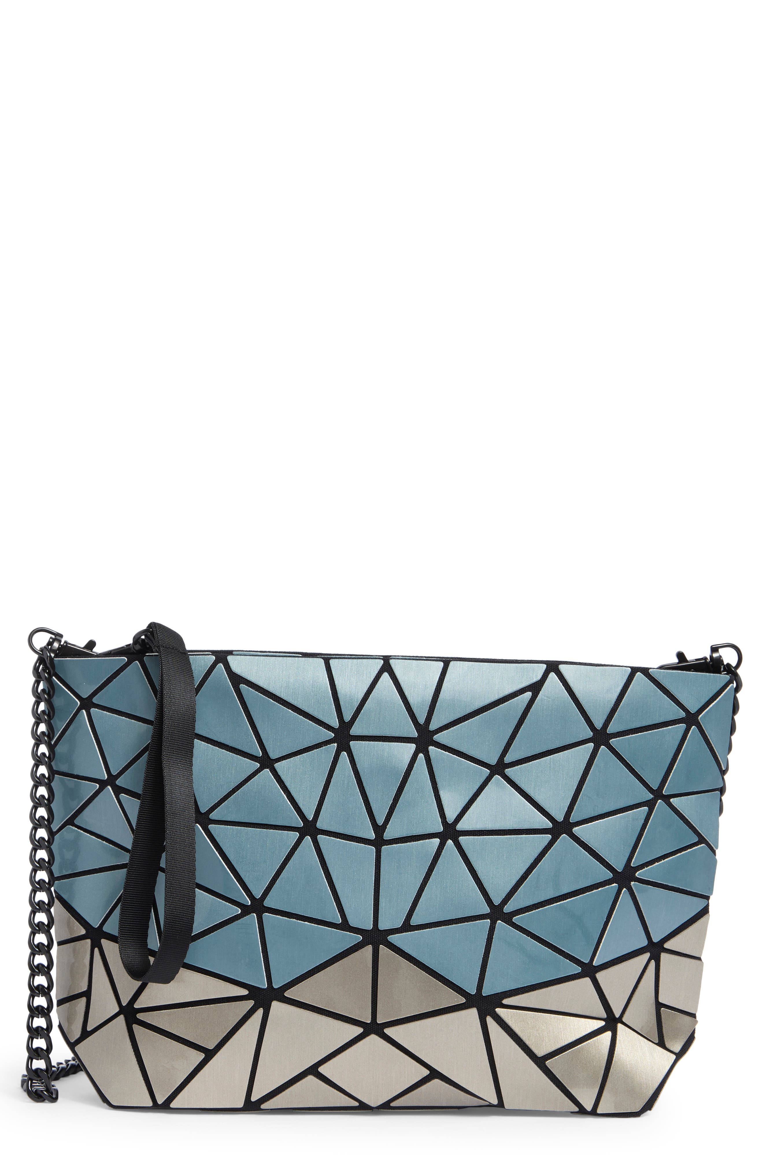 Two Tone Faux Leather Clutch