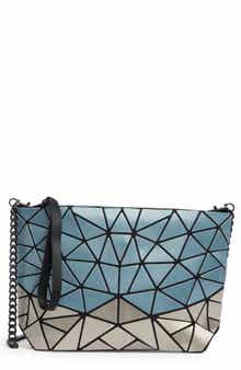Two Tone Faux Leather Clutch