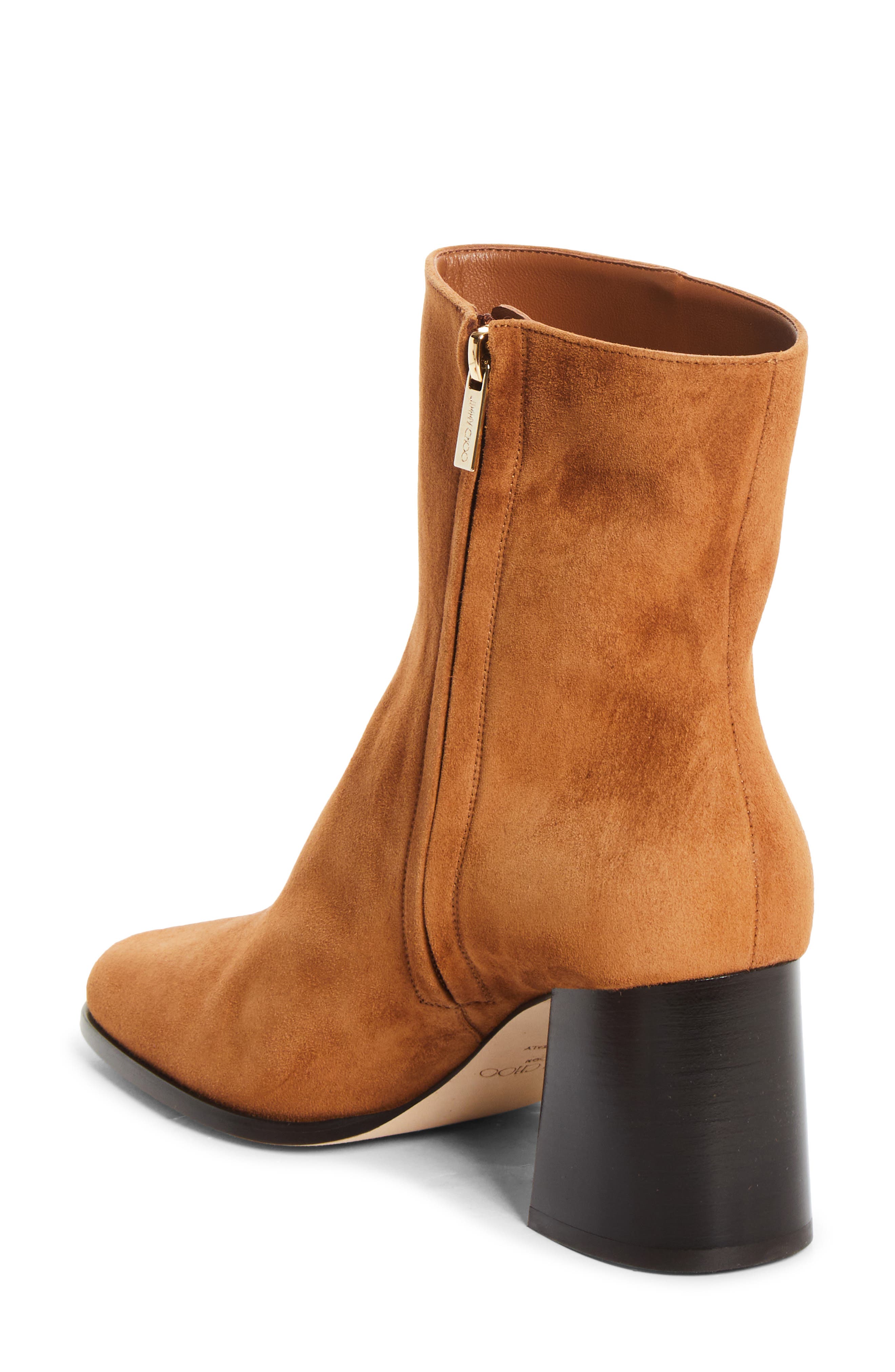 Linne Block Heel Bootie (Nordstrom Exclusive), Alternate, color, TAN