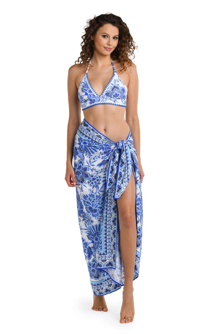 Beyond Print Cover-Up Pareo, Alternate, color, BLUE