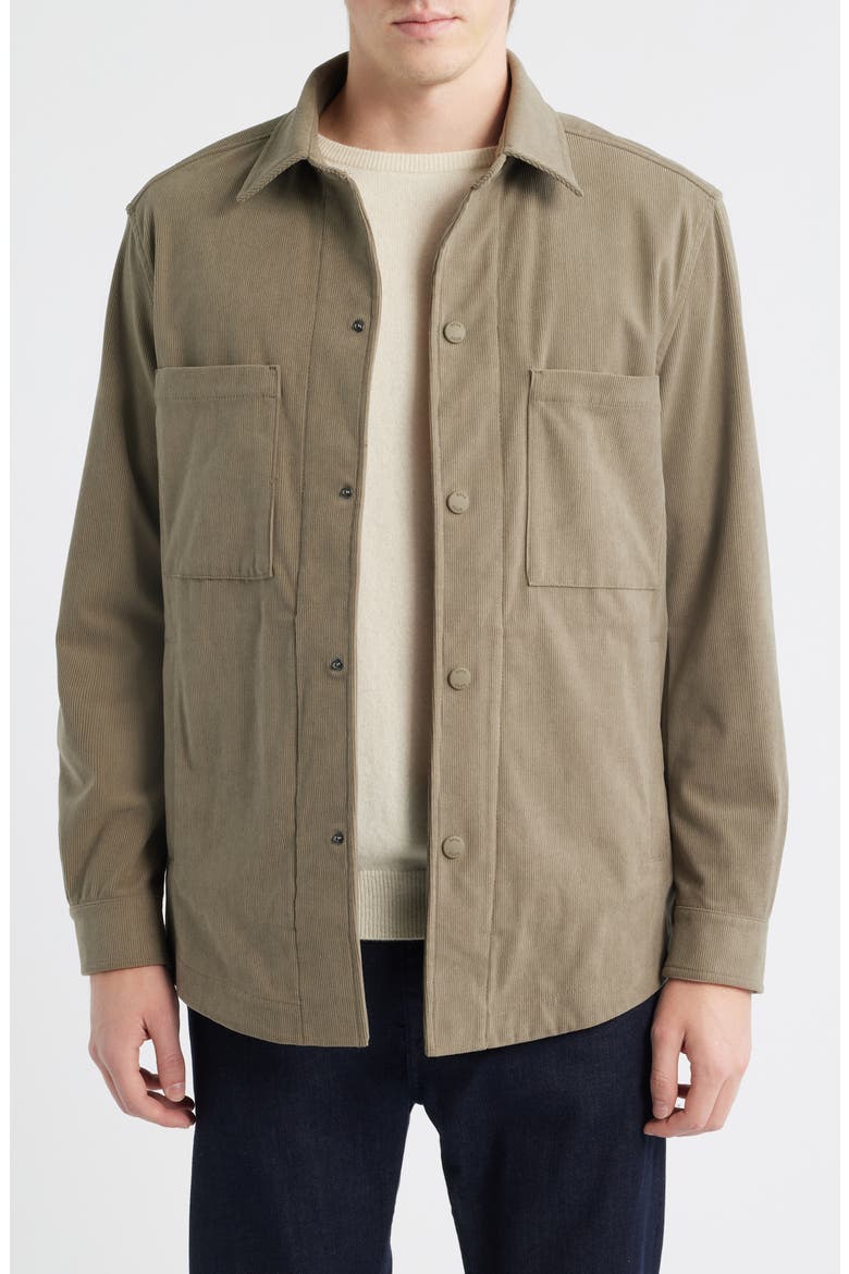Carper Corduory Shirt Jacket, Main, color, OPEN BROWN