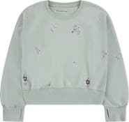 abercrombie kids Kids' Floral Print Cotton Blend Sweatshirt