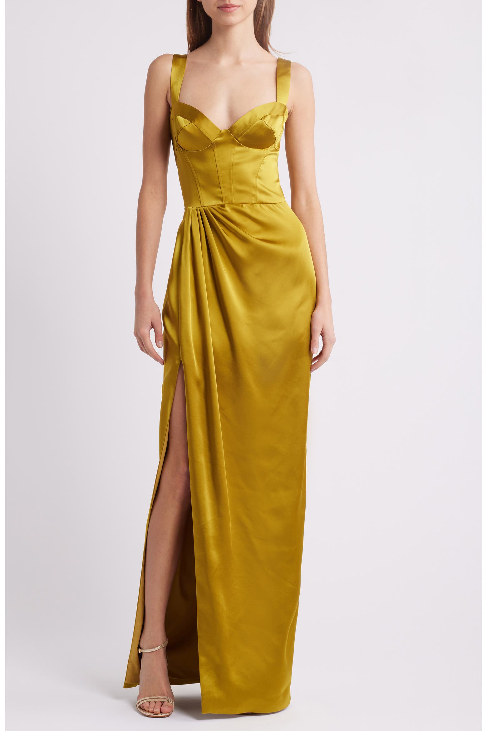 Marchesa Notte Sleeveless Satin Column Gown (Women) | Nordstromrack