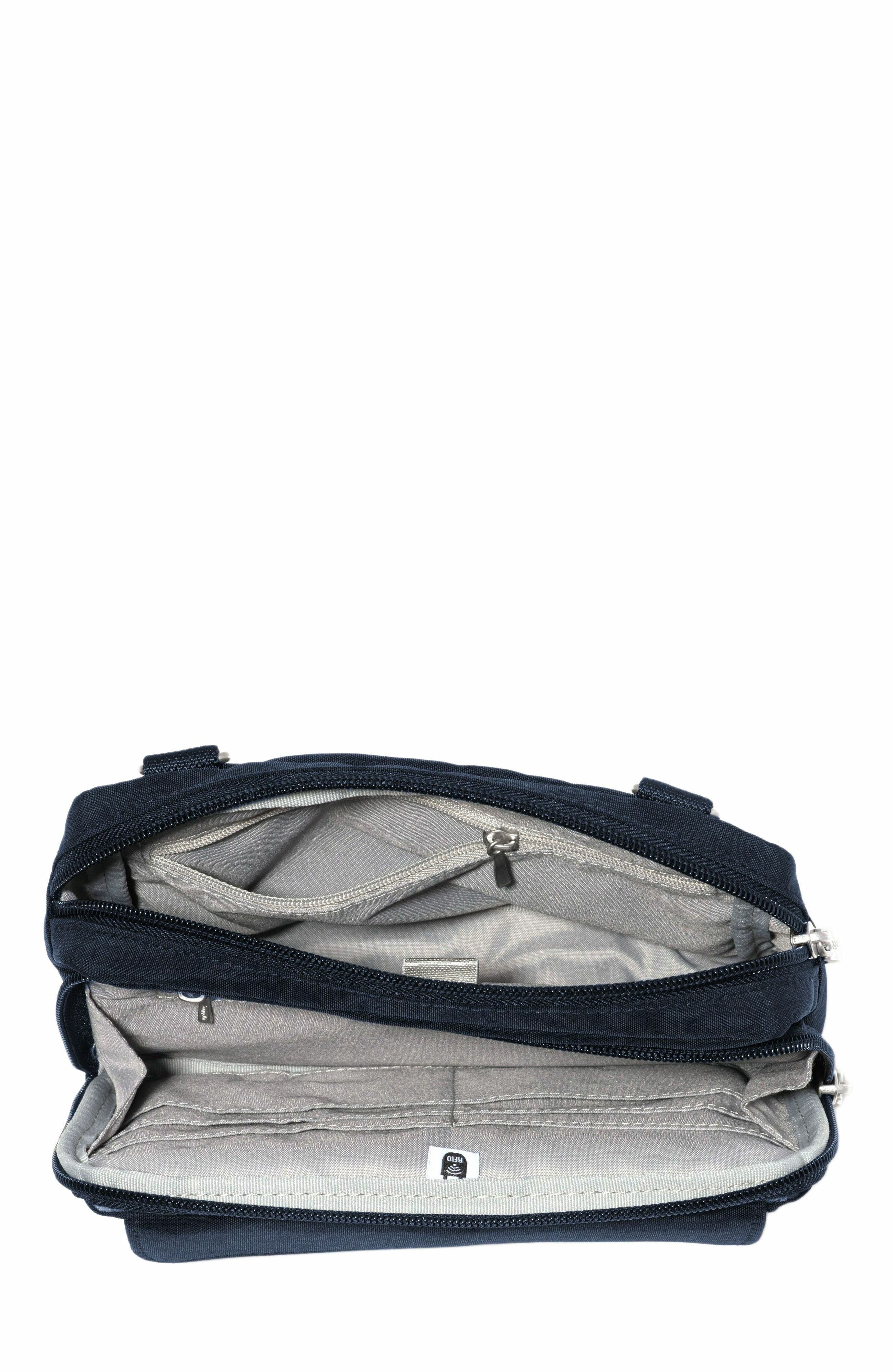 Modern Double Zip Crossbody Bag, Alternate, color, French Navy Twill