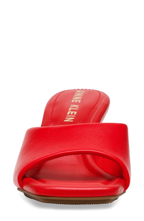 Anne Klein Women's Jerilyn Square Toe Mule Dress Sandals In Red