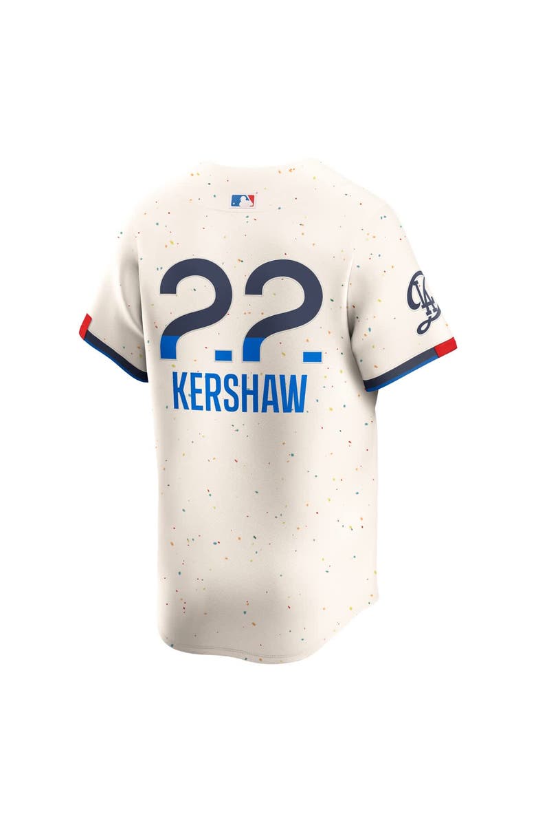 Nike Men's Nike Clayton Kershaw Cream Los Angeles Dodgers City Connect Limited Player Jersey, Alternate, color, 