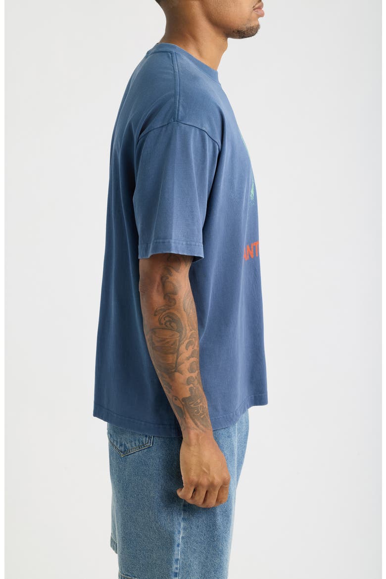 Cynical Stare Dog Graphic T-Shirt, Alternate, color, FADE BLUE