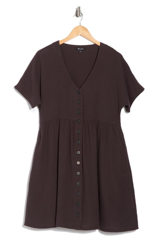 Madewell Lightspun Button Front Minidress