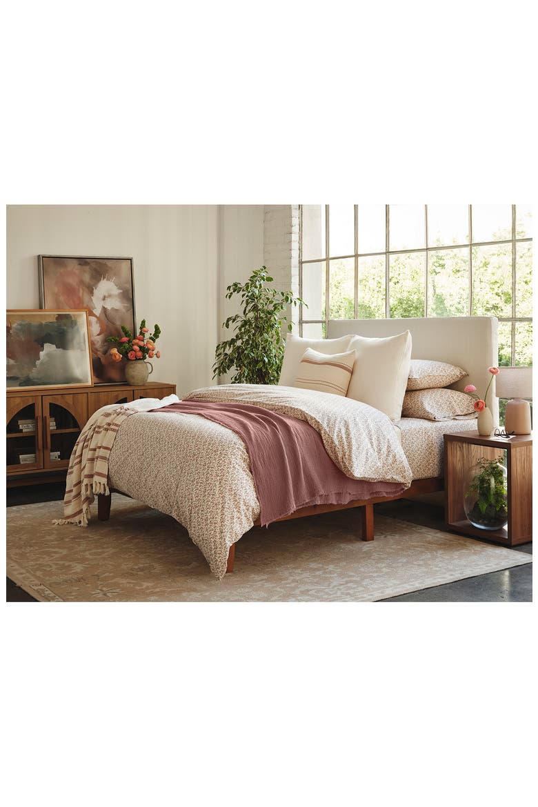 Bonita Organic Cotton Pillow Cover, Alternate, color, UNDYED W/ PRALINE