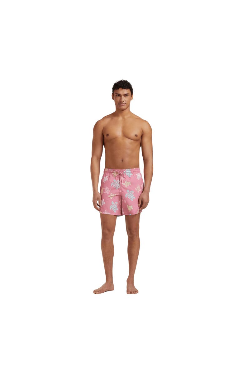 Vilebrequin Men Swim Shorts Tortues Multicolores, Alternate, color, Boudoir