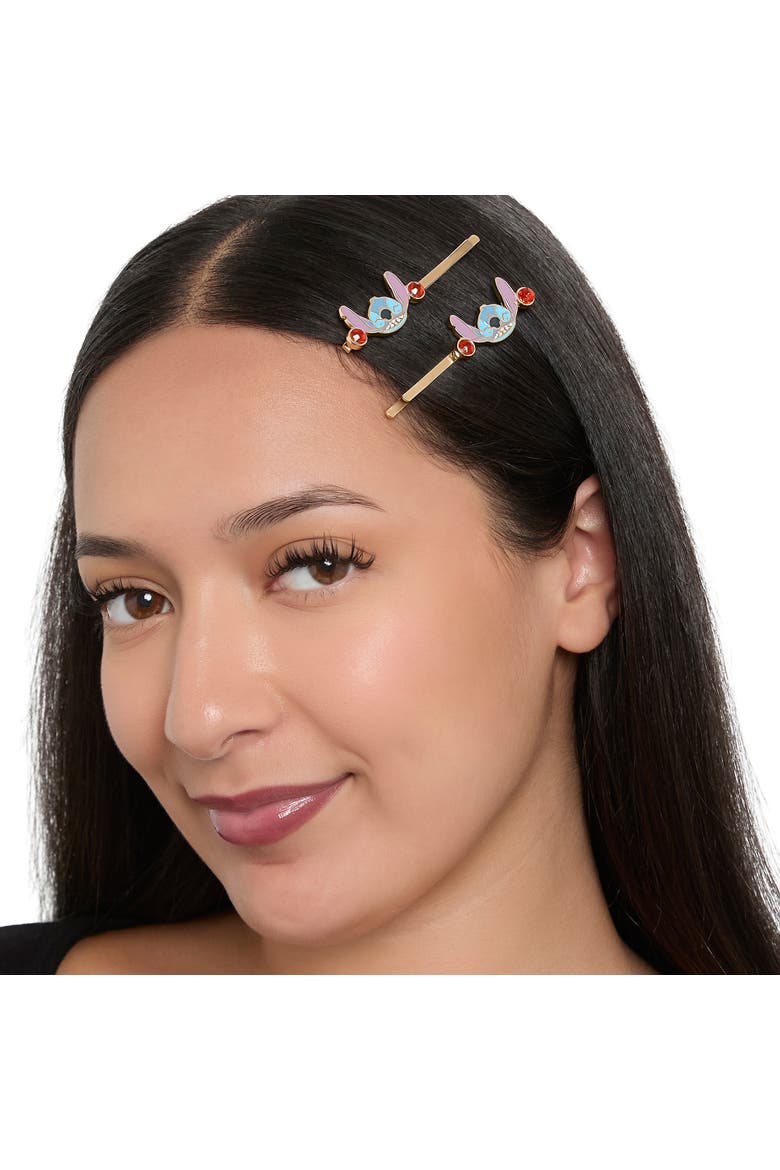 Stitch Barrette and Bobby Pins Set 3-Piece Official License, Alternate, color, Blue