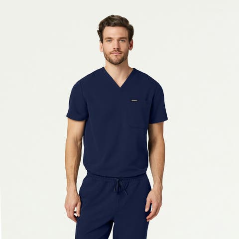 Holmes Men's 1-Pocket Classic V-Neck Scrub Top