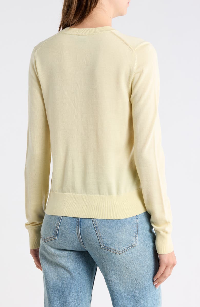 BOSS Fadenasi Virgin Wool Cardigan, Alternate, color, Open Yellow