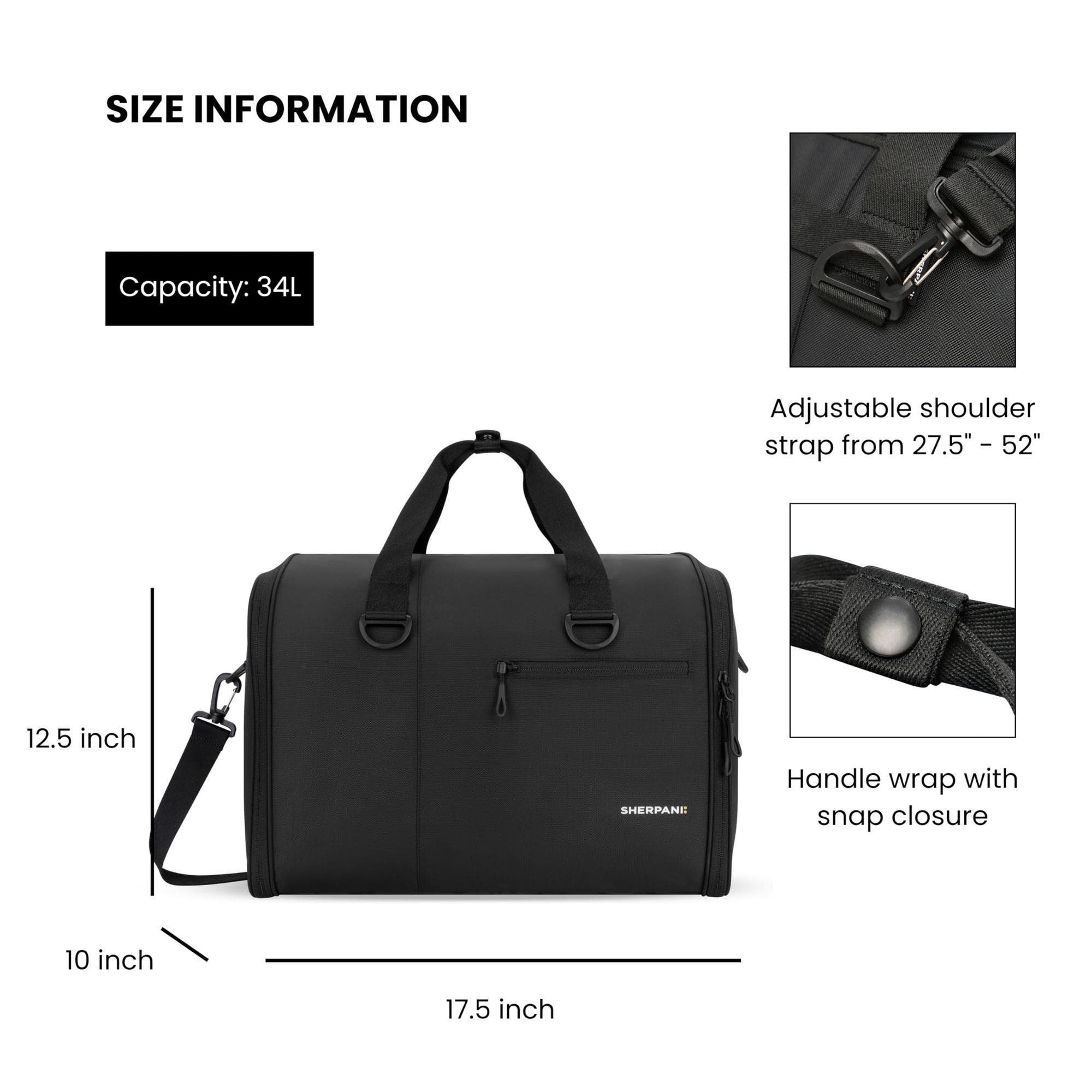 Jaunt Garment Duffle, Alternate, color, Raven