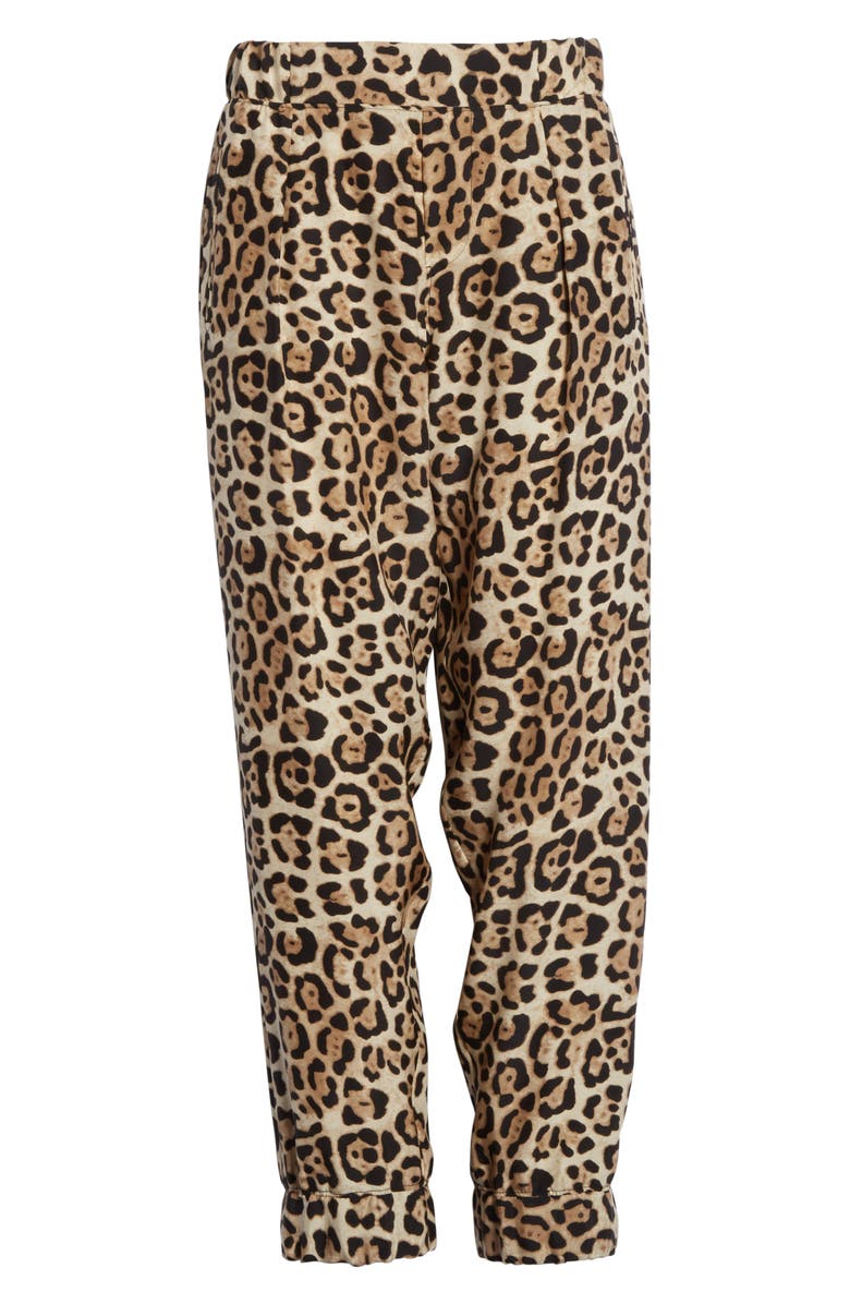 ATM Anthony Thomas Melillo Leopard Print Silk Pants, Alternate, color,