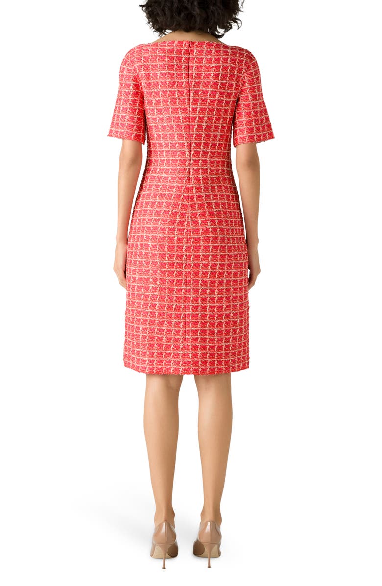 St. John Collection Windowpane Tweed Knit Dress, Alternate, color,