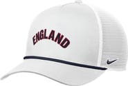 Nike Men's Nike White England National Team Rise Rope Trucker A-Frame Adjustable Hat