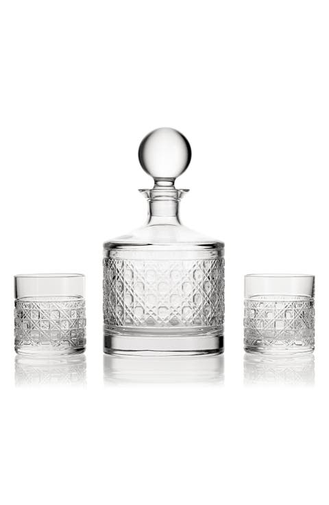 Opulence Crystal 3-Piece Barware Set