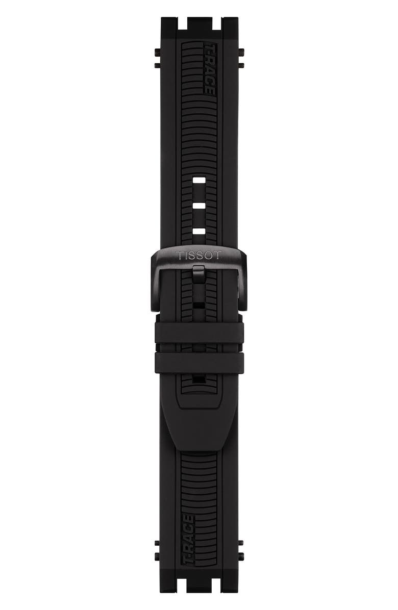 Tissot T-Race Chronograph Silicone Strap Watch, 48mm, Alternate, color,