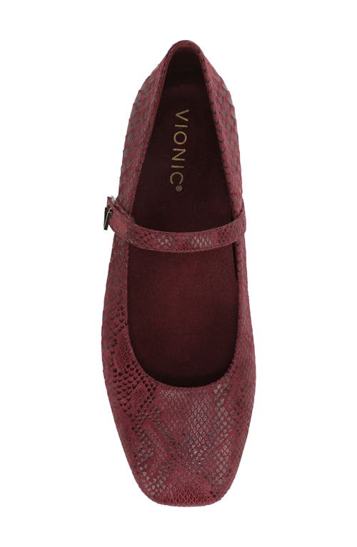 Vionic Alameda Mary Jane Flat In Red