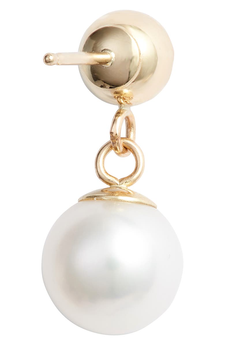 Poppy Finch Pearl Drop Earrings, Alternate, color, Yellow Gold/ Pearl