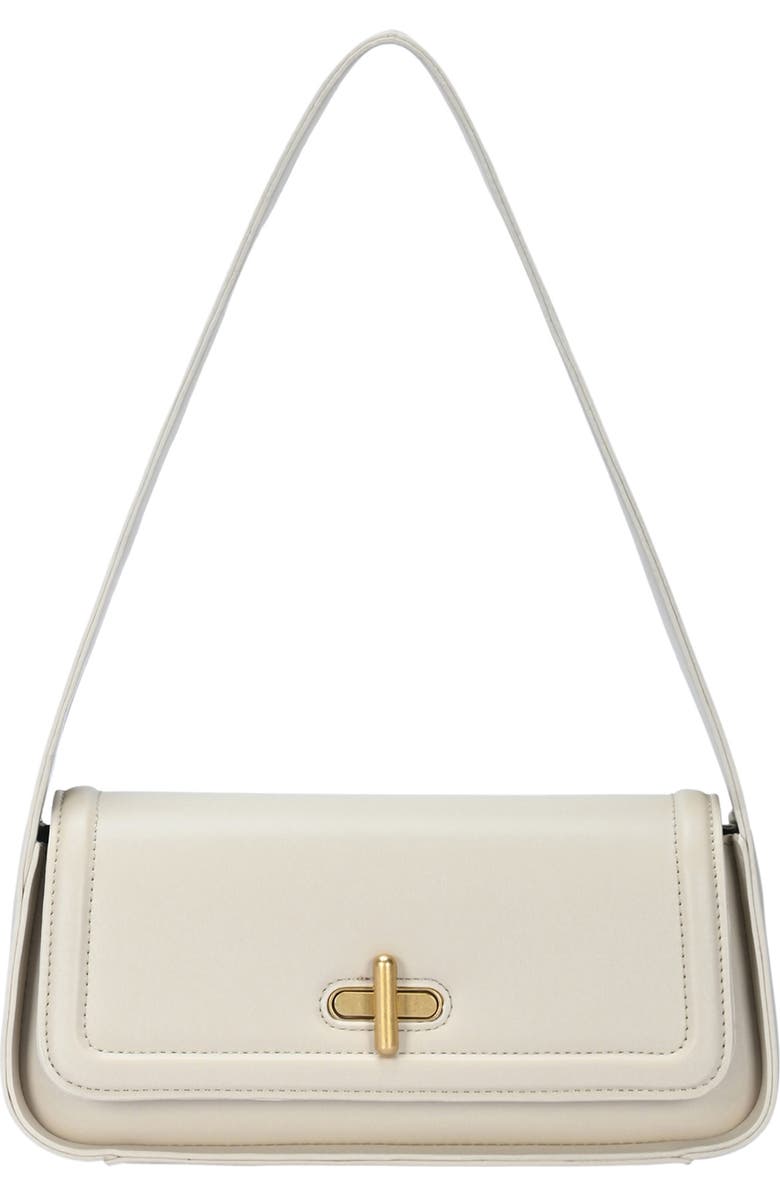Rachel Zoe Turn Lock Baguette, Main, color, Cream