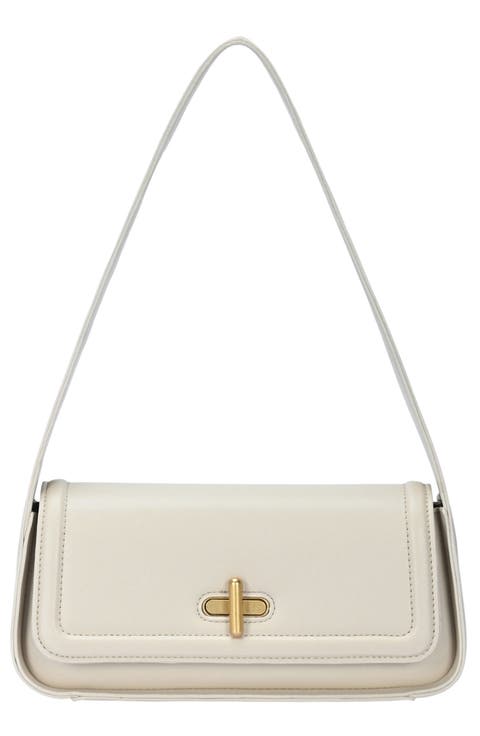 ショルダーバッグ・ポシェット ^LEATHERY^ Bolted square shoulder bag IVORY SOAP LRBG3106IVS 0400020780922_NATURALBRICK_A4?